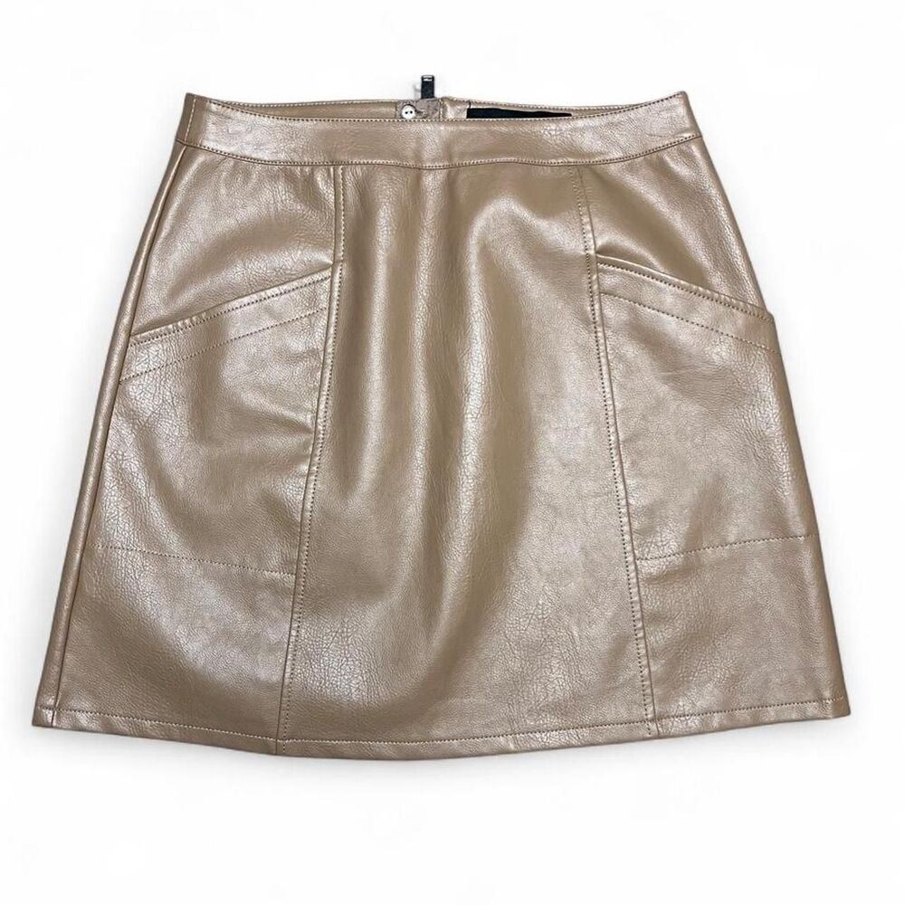 Vero Moda Women's Faux Leather Mini Skirt